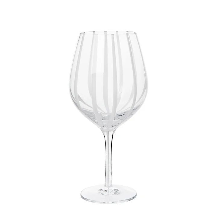 Broste Copenhagen - Stripe Red wine glass