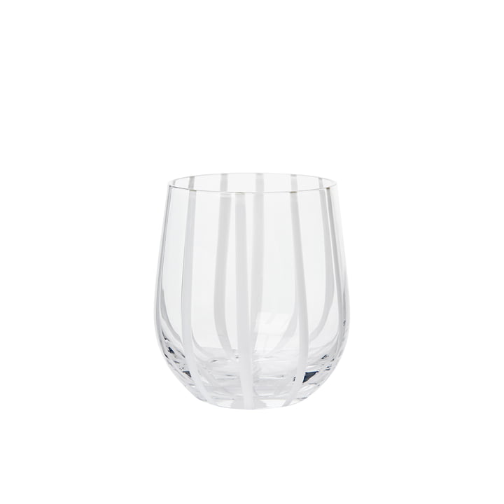 Broste Copenhagen - Stripe Drinking glass, H 10 cm