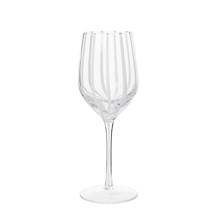 Broste Copenhagen - Stripe White wine glass