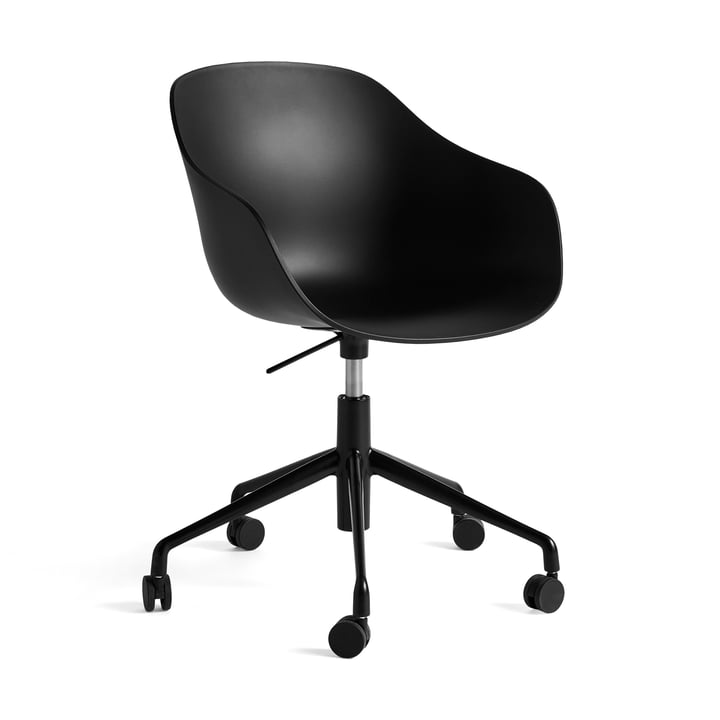 About A Chair AAC 252, aluminum powder coated black / black from Hay
