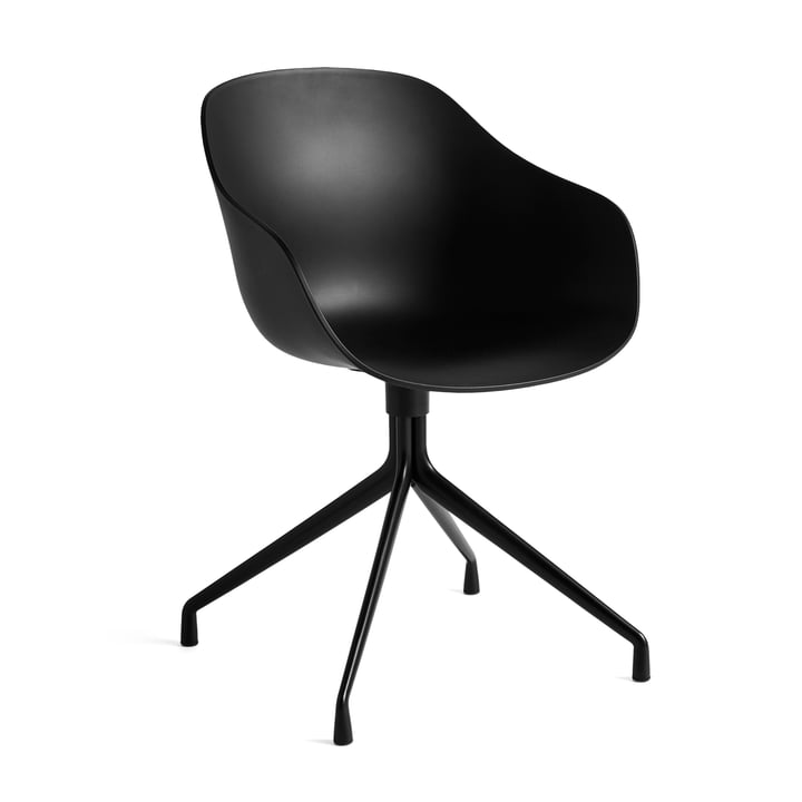 About A Chair AAC 220, aluminum powder coated black / black by Hay