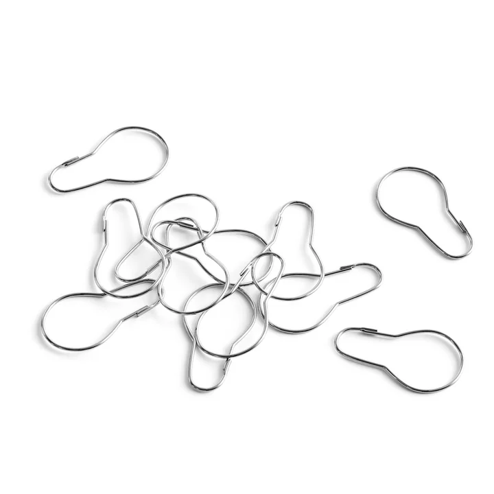 Rings for shower curtain (set of 12), chrome from HAY