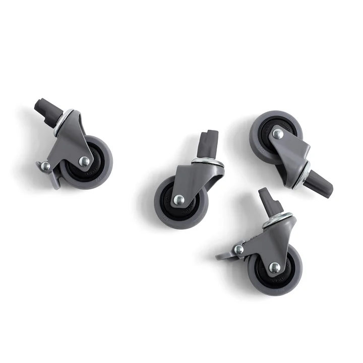 Colour Crate Rollers M, gray, set of 4 from HAY
