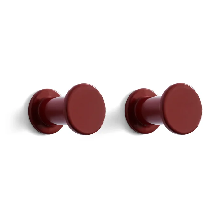 Bolt Coat hook set of 2, red from HAY