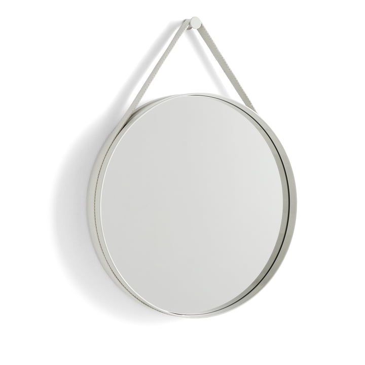 Hay - Strap Mirror No. 2, Ø 50 cm, light gray