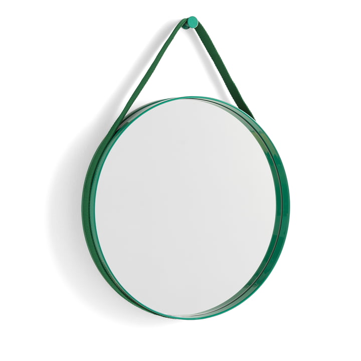 Hay - Strap Mirror No. 2, Ø 50 cm, green