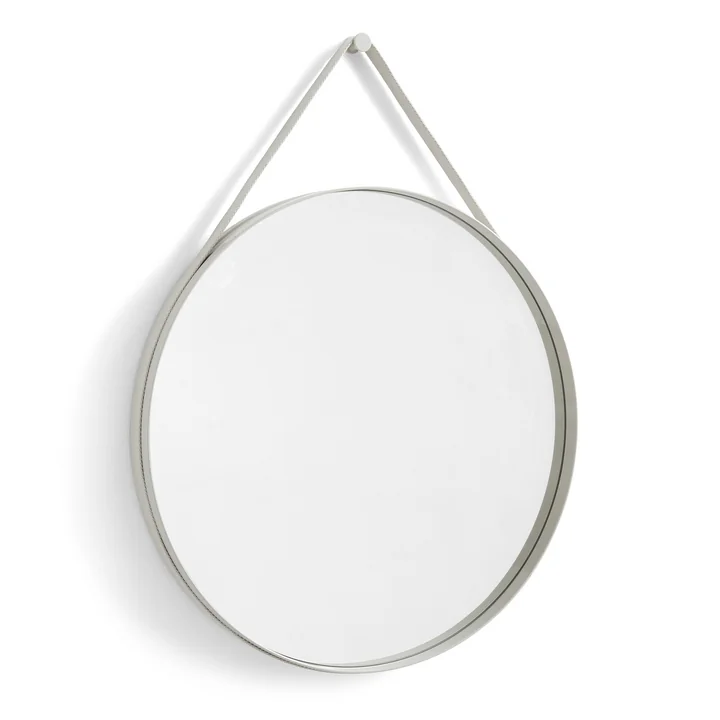 HAY - Strap Mirror No. 2, Ø 70 cm, light gray
