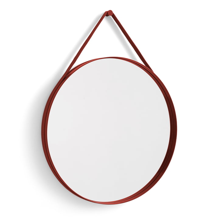 Hay - Strap Mirror No. 2, Ø 70 cm, red