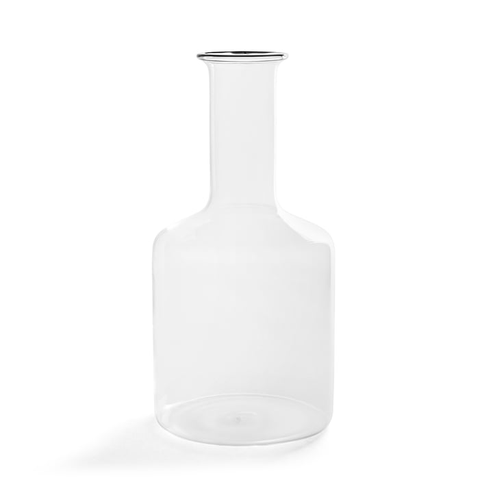 Rim Carafe, clear with black rim from Hay