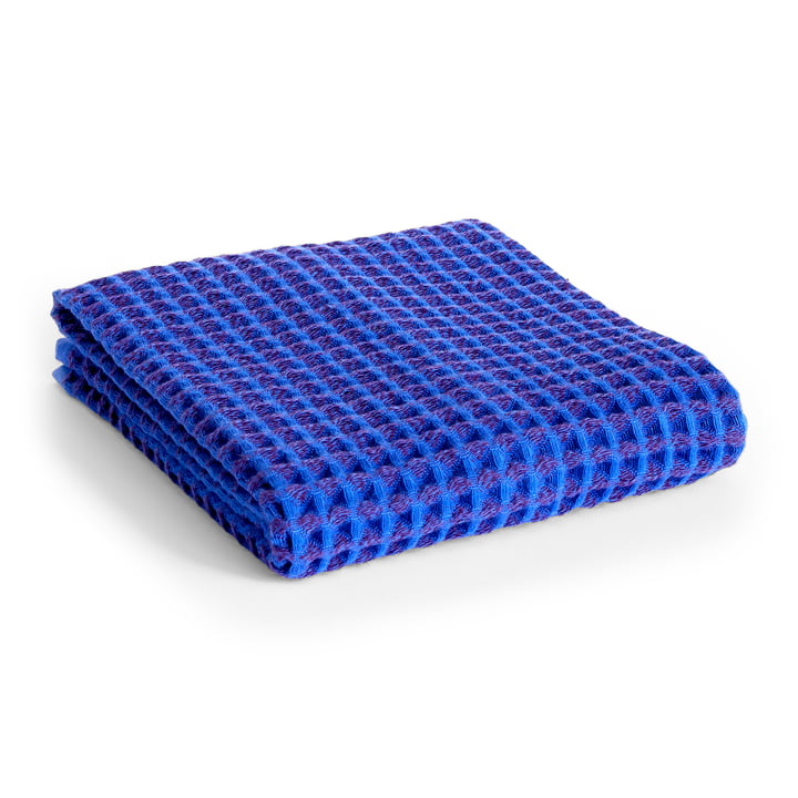 Hay - Waffle Towel, 50 x 100 cm, vibrant blue