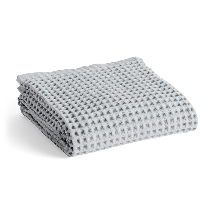 Waffle Bath towel, 70 x 140 cm, gray by Hay