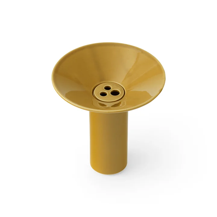 Hana Vase, ocher, h 1 4. 5 cm from Audo