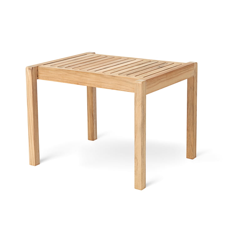 AH911 Outdoor side table, 5 9. 5 x 4 8. 5 cm, teak untreated by Carl Hansen
