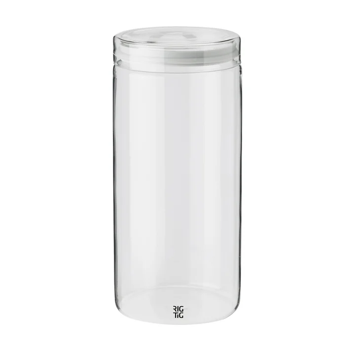 Store-It storage jar 1.5 l with lid by Rig-Tig by Stelton in color light gray
