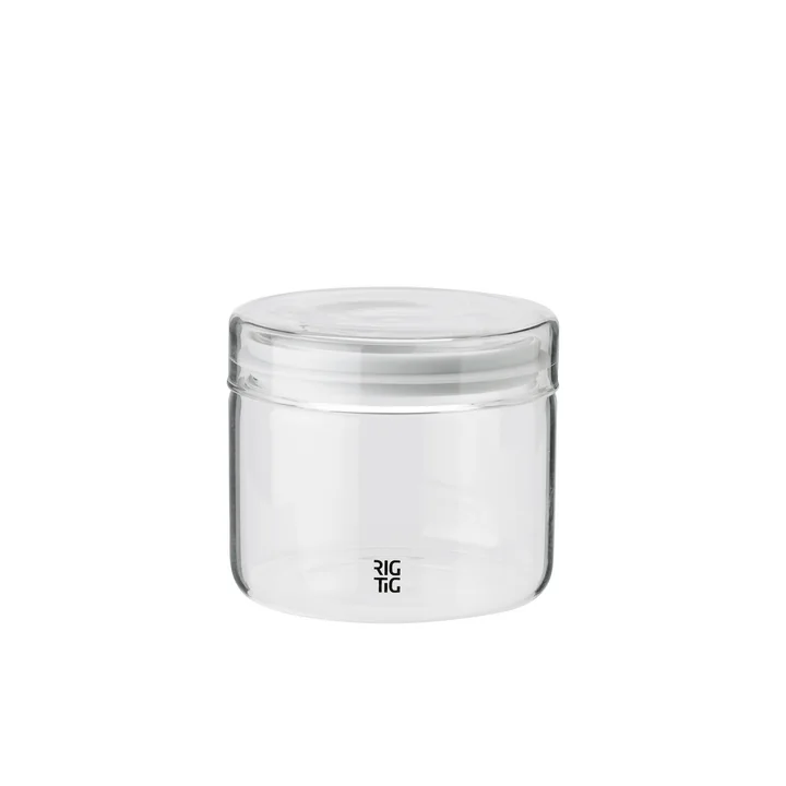 Store-It storage jar 0.5 l with lid by Rig-Tig by Stelton in color light gray