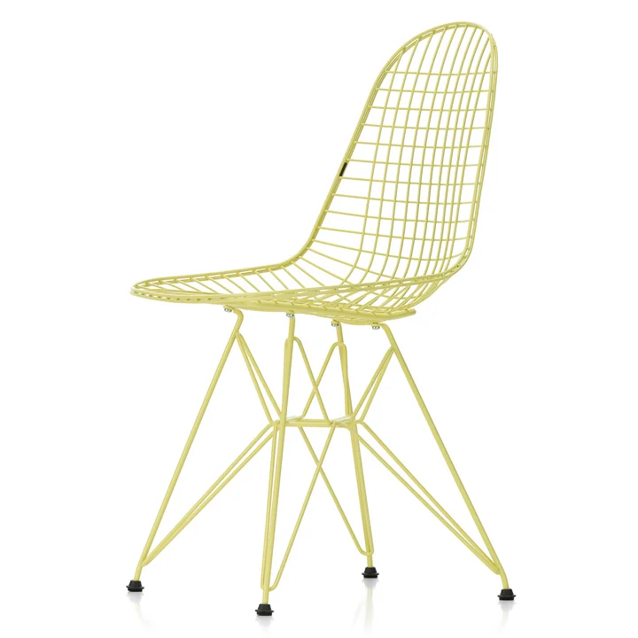 Wire Chair DKR (H 43 cm), citron / without cover, felt glides (basic dark) from Vitra