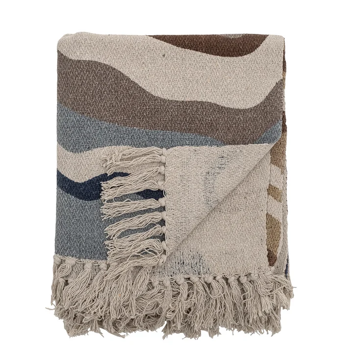 Bloomingville - Stephania blanket recycled, brown