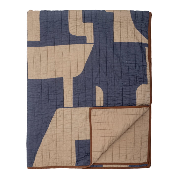 Bloomingville - Roosi blanket 150 x 130, blue