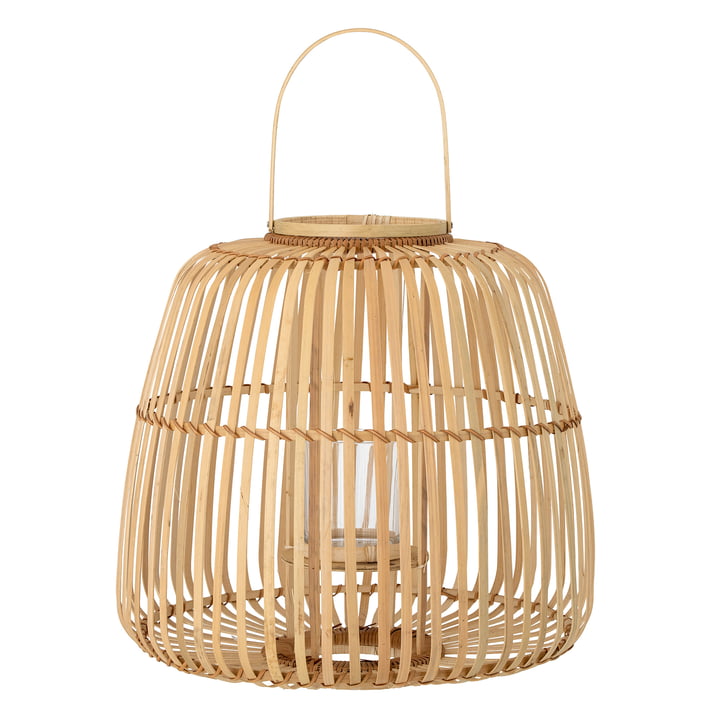Bloomingville - Lalla lantern with glass, Ø 42 cm, natural