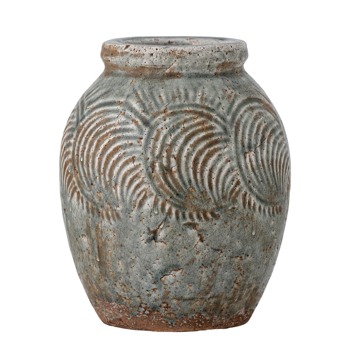 Bloomingville - Damian decorative vase, Ø 18 cm, green