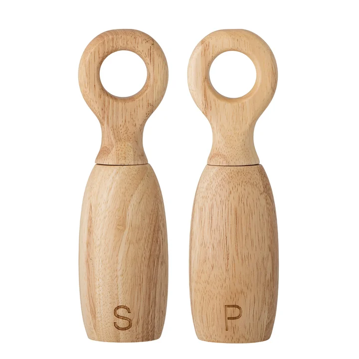 Bloomingville - Martim Salt and pepper mill, natural (set of 2)