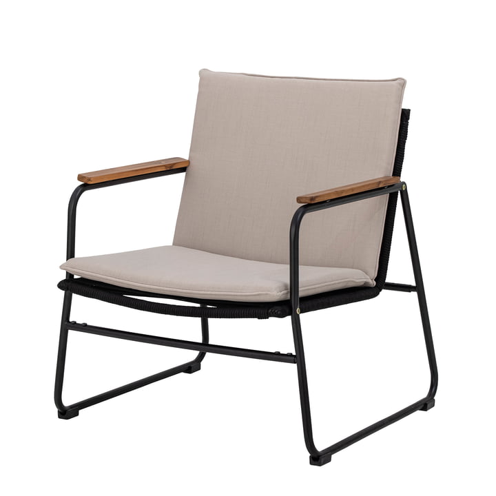 Bloomingville - Hampton lounge chair outdoor, black