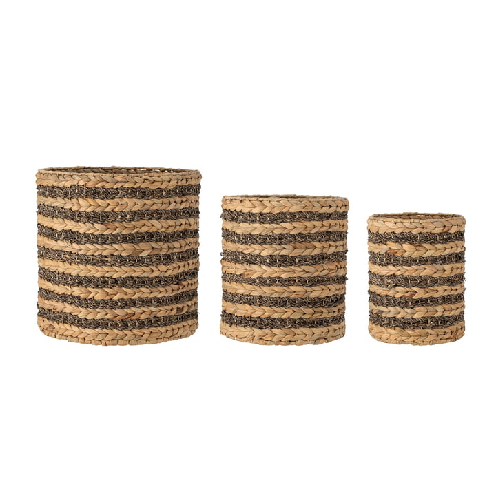 Bloomingville - Lillja basket, brown (set of 3)