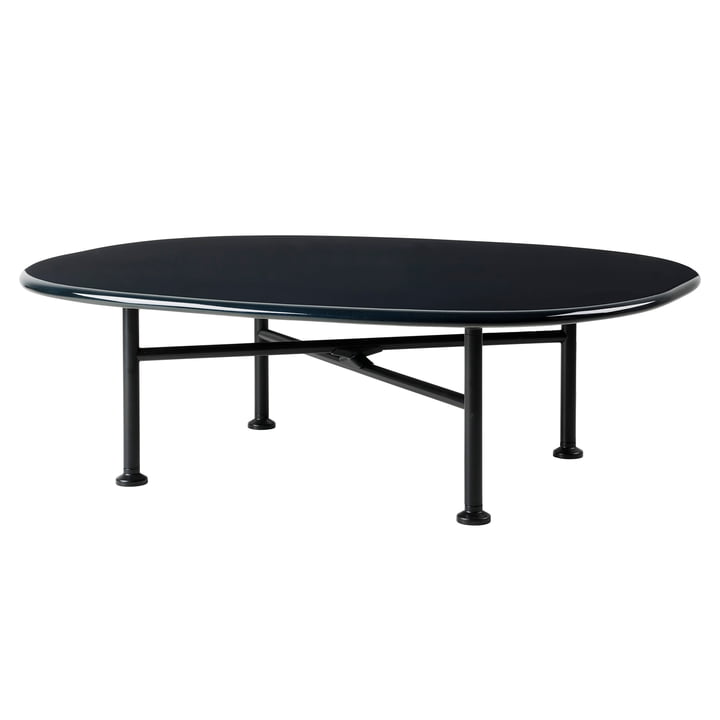 Carmel Outdoor lounge table from Gubi in the finish black semi matt / midnight black