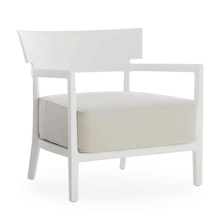 Cara Outdoor Armchair, frame white matt, cover white from Kartell