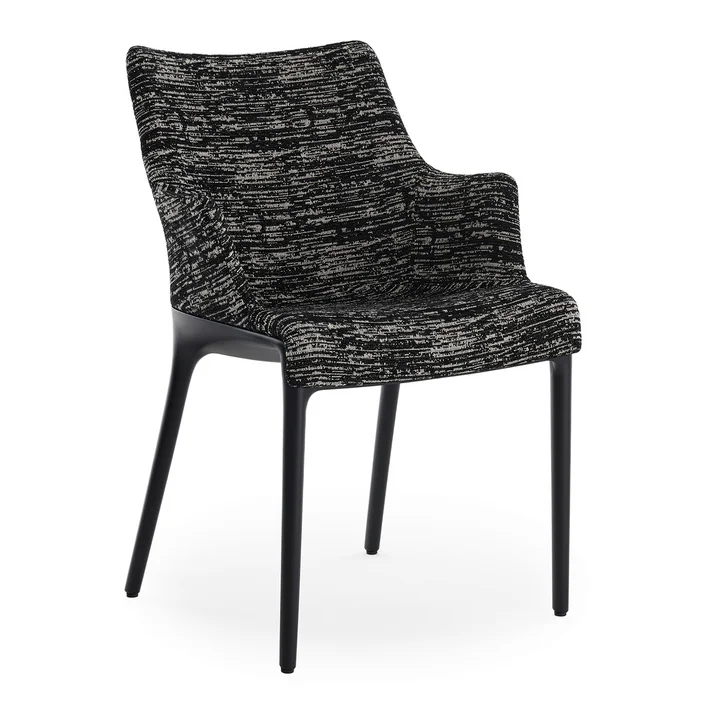Eleganza Nia Armchair, frame black, fabric melange black from Kartell