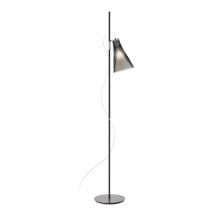 K-Lux Floor lamp, diffuser smoke gray, frame black from Kartell