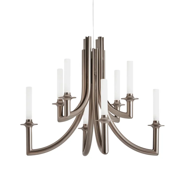 Khan Chandelier, polycarbonate, bronze matt from Kartell