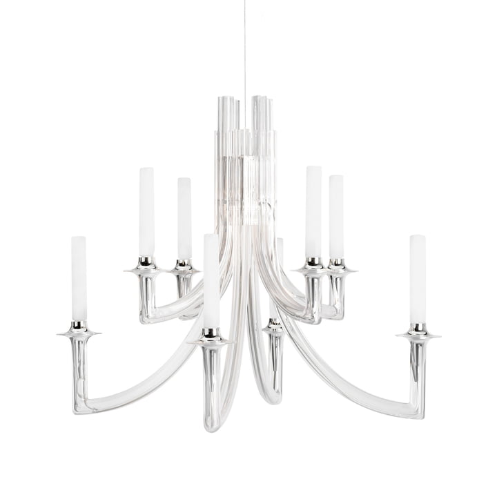 Khan Chandelier, polycarbonate, transparent glossy from Kartell