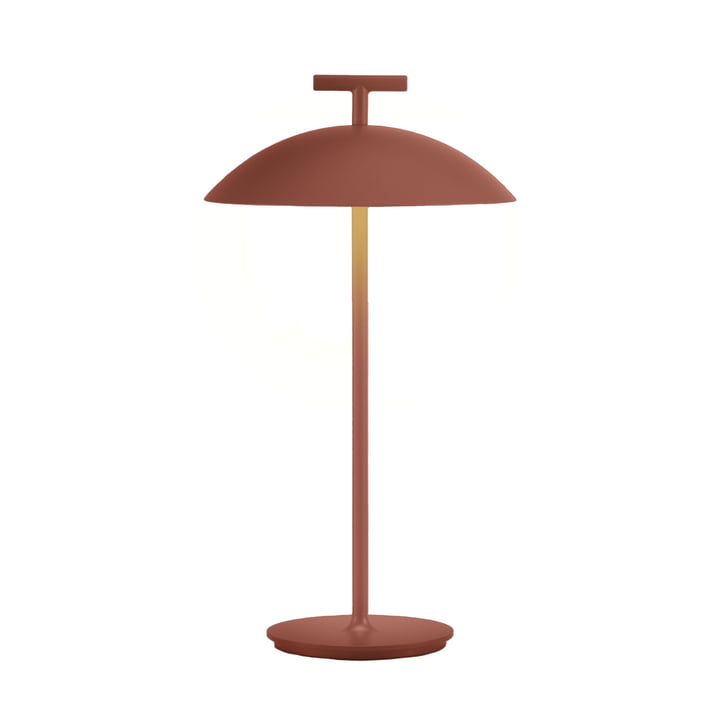 Mini Geen-A LED battery table lamp, brick red by Kartell