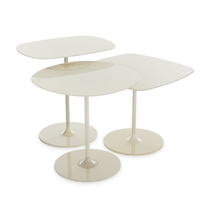Kartell - Thierry Side table Trio, white (set of 3)