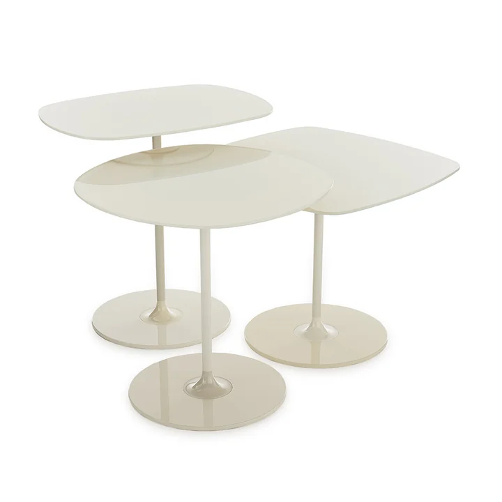Kartell - Thierry Side table Trio, white (set of 3)