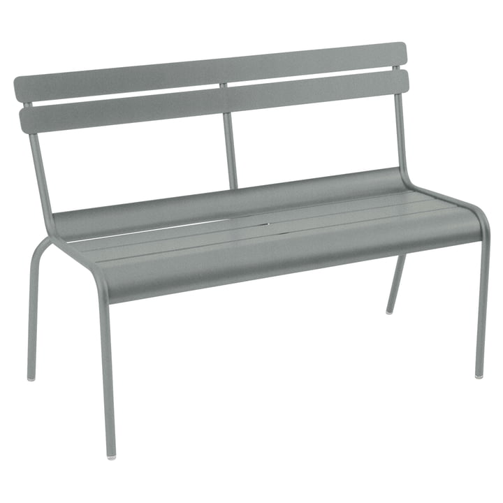 Fermob - Luxembourg Bench, stackable, lapilli gray