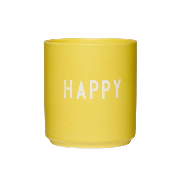 AJ Favourite Porcelain mug from Design Letters in the version Happy / yellow