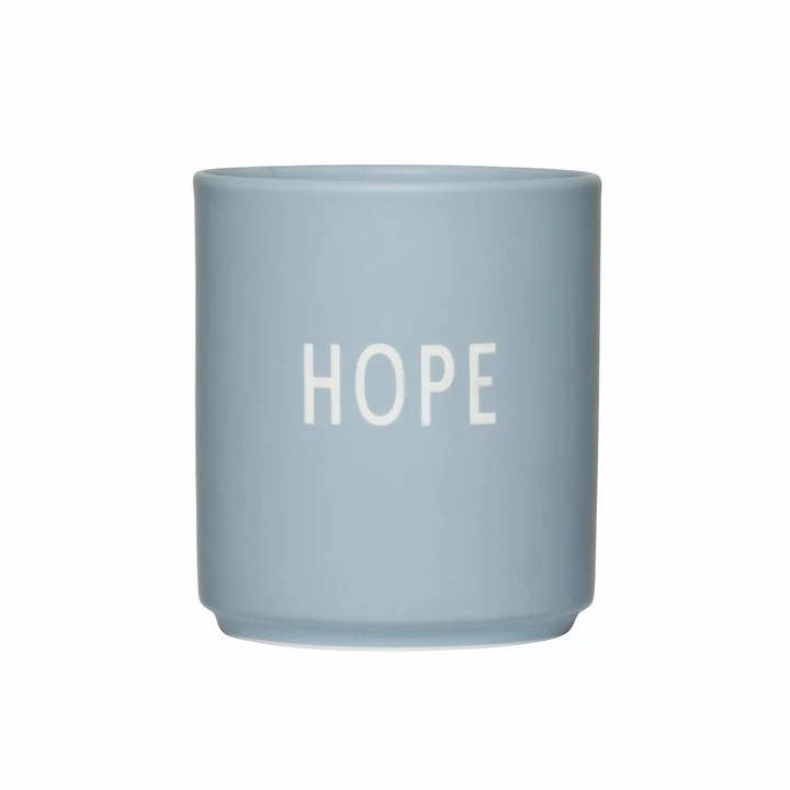 AJ Favourite Porcelain mug from Design Letters in the version Hope / light blue