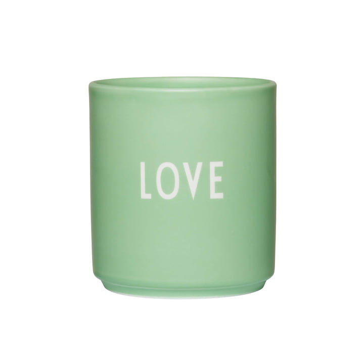 AJ Favourite Porcelain mug from Design Letters in the version Love / green bliss