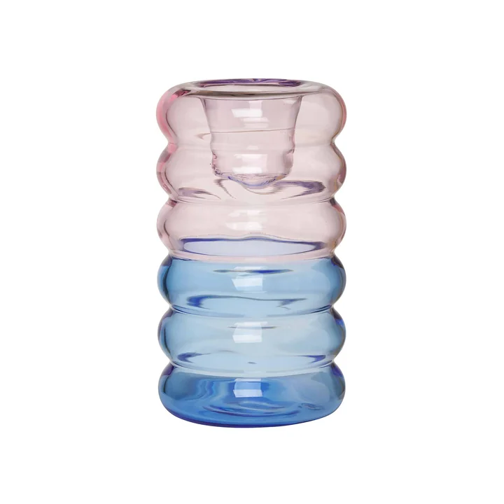 Hoop Candlestick from Design Letters in the design pink / blue