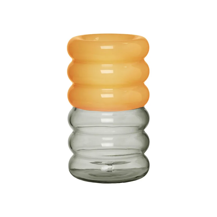 Hoop Candlestick from Design Letters in the version smoke / milky yellow