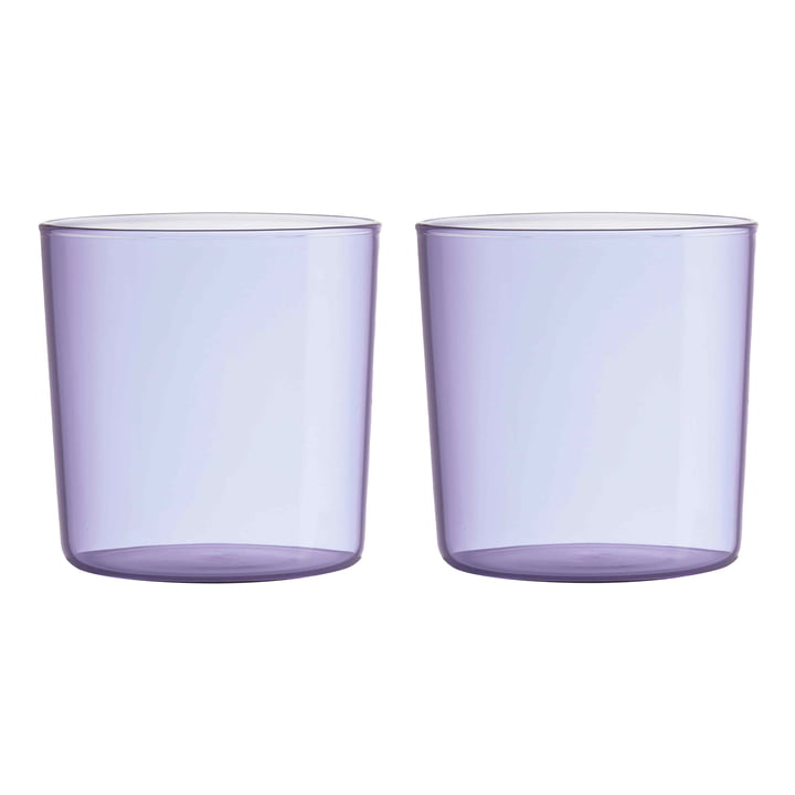 Kids Eco Drinking glass from Design Letters in color purple (set of 2)