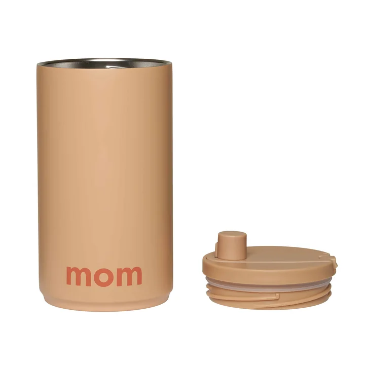 Travel Mug from Design Letters in the version Mom and Dad / beige