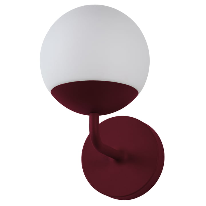 Mooon! Wall lamp from Fermob in the color black cherry