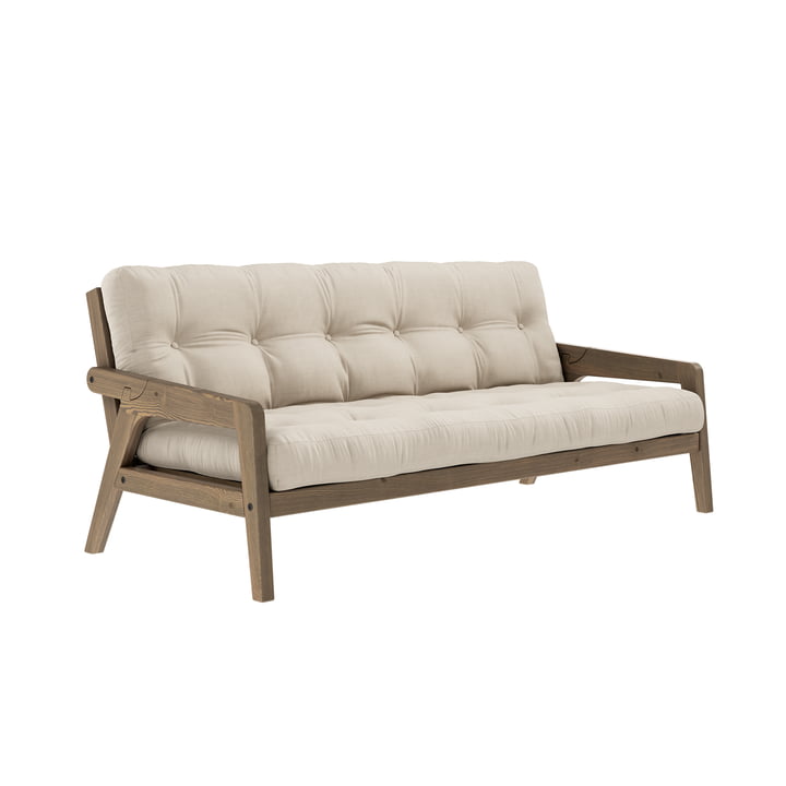 Grab Sofa from Karup Design in the version pine carob brown / beige (747)