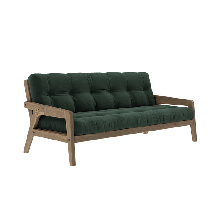 Grab Sofa from Karup Design in the version pine carob brown / sea grass (512)