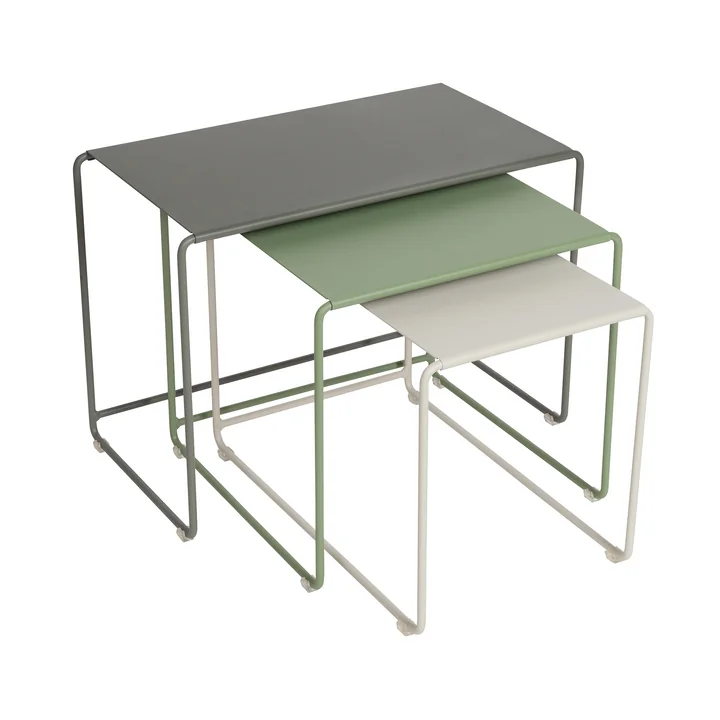 Oulala Set tables set of Fermob in the finish rosemary / cactus / clay gray