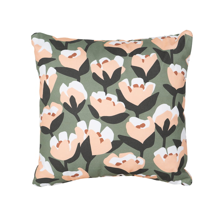 Bouquet Sauvage outdoor cushion by Fermob in the cactus version