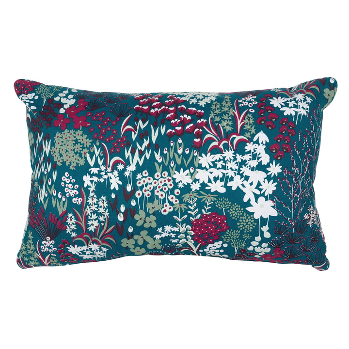 Bouquet Sauvage Outdoor Cushion from Fermob in the finish acapulco blue